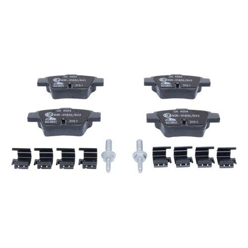 Set placute frana spate ATE, Peugeot 207, 02.06-12.2015, 207 Cc (Wd ), 02.07-01.2015, 207 Sw (Wk ), 02.07-12.2013, 207 Van / Liftback, 04.06-, spate;