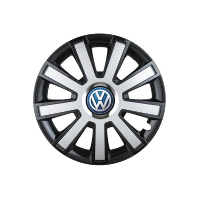Set 4 capace roti Flash Gri-Negru R14 pentru gama auto Volkswagen foto