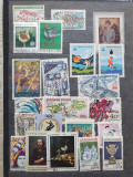 Clasor cu 130 timbre din anii 1970-1980. Dimensiune 24x17,5 cm