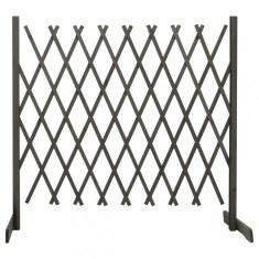 Gossi gard cu zabrele de gradina, gri, 180x100 cm, lemn de brad