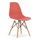 Scaun stil scandinav, Artool, Osaka, PP, lemn, vermilion, 46x54x81 cm