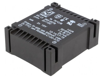 Transformator &amp;Icirc;ncapsulat 14VA 115VAC 15V 467mA foto