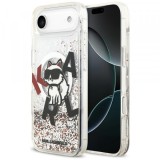 Husa MagSafe pentru Apple iPhone 17 Air, Karl Lagerfeld, Liquid Glitter Choupette Logo, Transparenta