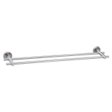 Suport prosop baie tesa Moon 40307, tip bara, cu doua brate, autoadeziv, metal, 64 x 11.5 x 4.9 cm