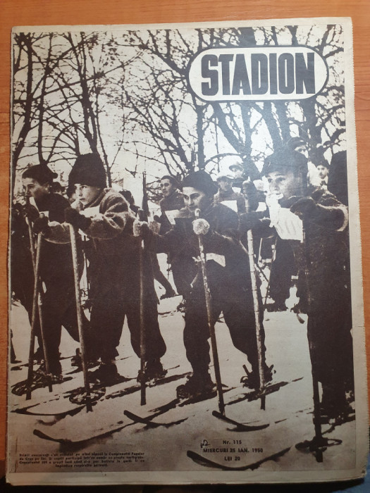 stadion 25 ianuarie 1950-hochei,skiul de concurs si de turism,box, sah