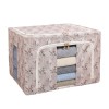 Cutie depozitare, flippy, 66l, din material textil, 50 x 40 x 33 cm, pentru haine si lenjerii, model flori de primavara, roz