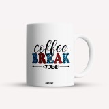 Cana alba personalizata Coffee break, INOVATIX&reg;. 330ml, Oem