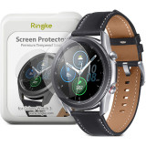 Folie Protectie Ecran Ringke pentru Samsung Galaxy Watch3 45mm, Plastic, Set 4 buc G4AS033