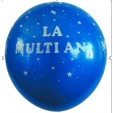 Set 10 baloane din latex, flippy, model party, la multi ani, 23 cm, albastre, 2.2 g