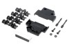 Conector D-Sub Mama MH CONNECTORS Unghi 45&deg;, 25 Pini, Montare Cablu, Lipire, Plastic, MHD45PPK25DB25SK