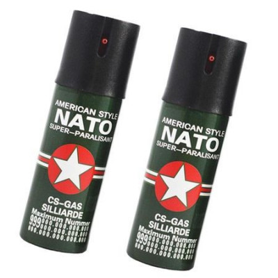 Set 2 spray piper paralizant, iritant, lacrimogen,Nato,60 ml foto