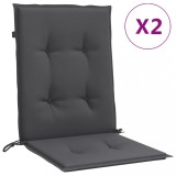 Perne scaun spatar mic 2 buc. melanj antracit 100x50x4cm textil