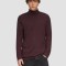 Pulover barbati cu guler inalt, Regular fit, Visiniu, S