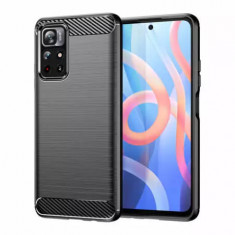 Husa Xiaomi Poco M4 Pro 5G Carbon Negru Techsuit