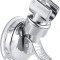 Suport para dus cu ventuze, Zola&reg;, reglabil 360 grade, argintiu, 10.5x7 cm