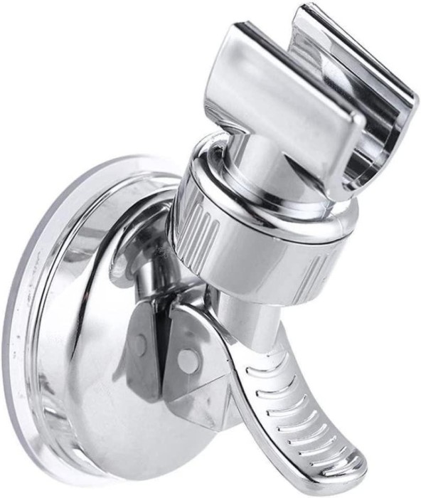 Suport para dus cu ventuze, Zola&reg;, reglabil 360 grade, argintiu, 10.5x7 cm