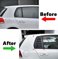 Set 2 ornamente protectie geam spate compatibil Volkswagen Golf 6 / MK6 Hatchback 2009-2012 Cod: 34130