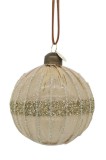 Set 12 globuri brad Craciun sticla aurie Shine &Oslash; 8 cm
