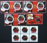 R.DU TCHAD-AUTOMOBILE FERRARI-SET 6 V.+4 S/Sh.NEOBLITERATE-NEDANTELATE-MNH** - EP 093, Africa, Transporturi