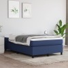VidaXL Pat box spring cu saltea, albastru, 120x200 cm, textil 3144413