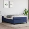vidaXL Pat box spring cu saltea, albastru, 120x200 cm, textil 3144413