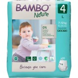 Scutece Ecolabel Pants Nr 4 pentru 7-12kg, 20 bucati, Bambo Nature