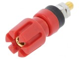 Soclu Banană 4mm 30A Roșu Aurit, CLIFF