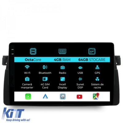 Navigatie Dedicata BMW Seria3 E46 (1997-2005), 9Inch, 4Gb Ram, 64Gb Stocare, Carplay Performance AutoTuning foto