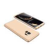 Husa Samsung Galaxy S9 GKK Full Cover 360 Auriu, Plastic, Rezistenta la Socuri