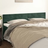 Gossi tablii de pat, 2 buc, verde inchis, 90x5x78/88 cm, catifea
