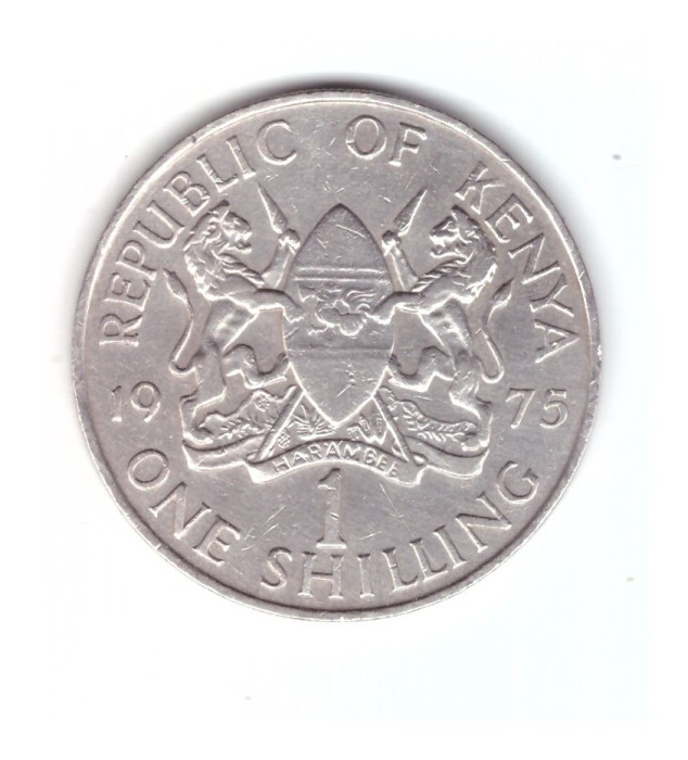 Moneda Kenya 1 shilling 1974, stare buna, curata