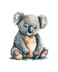 Sticker decorativ Koala, Gri, 55 cm, 3823ST foto