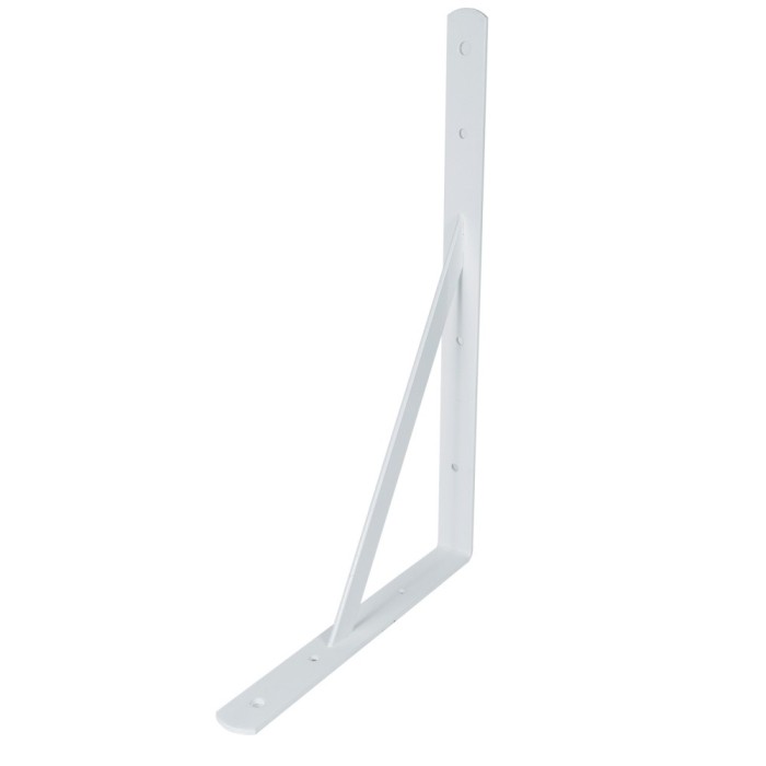 Consola punte, din otel, alba, 400 x 250 x 30 mm