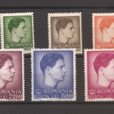 Romania 1947, LP 212 - Uzuale - MIhai I - format mic si mare, MNH