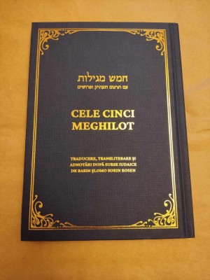 BIBLIA HEBRAICA - Cele cinci Meghilot - editie bilingva ebraica - romana cu transliterare 2023 (EVREI, IUDAISM, TORA, SIDUR) foto