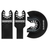 Panza/lama fierastrau, pentru multifunctional, cu carbura tungsten,&Acirc;&nbsp;pentru&Acirc;&nbsp;lemn, 3 buc, Graphite