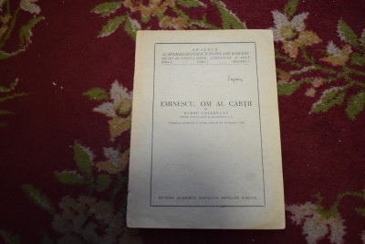 Barbu Lazareanu - Eminescu, om al cartii foto