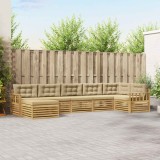 vidaXL Set de canapele de exterior cu pernă 7 pcs Alb și Bej 3390838