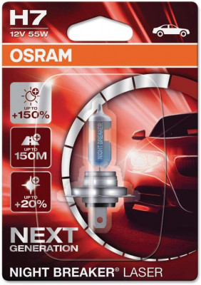 Bec halogen H7 12V Osram Night Breaker Laser NextGen +150% blister 1 bucata foto