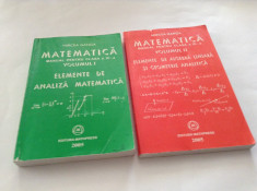 MIRCEA GANGA MATEMATICA MANUAL PENTRU CLASA A XI-A 2 VOLUME 2005--RF16/1 foto