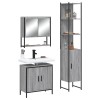 VidaXL Set mobilier de baie, 3 piese, gri sonoma, lemn prelucrat 3214683