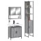 vidaXL Set mobilier de baie, 3 piese, gri sonoma, lemn prelucrat 3214683