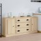 Servante, 3 piese, stejar sonoma, lemn prelucrat