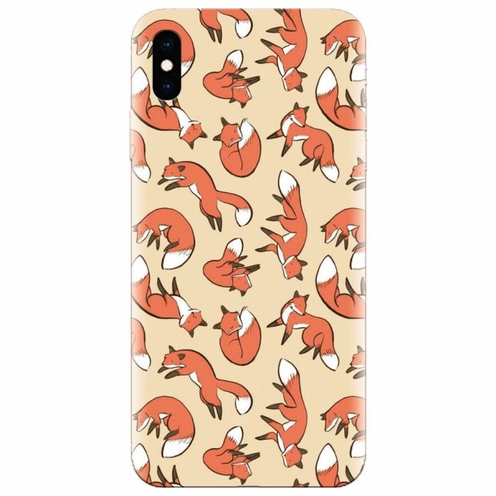 Husa silicon pentru Apple Iphone X, Red Foxes