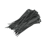 Faseta colier plastic negru 3.6x150mm 100 buc/set Longroad