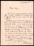 Autograf OCTAVIAN TĂSLĂUANU: Scrisoare semnată, &icirc;n mai 1931, lui Octavian Goga