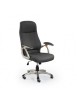 Scaun directorial HM Edison, Cadru Polipropilena, Piele ecologica, Inaltime ajustabila, Sistem Balansare, 120 kg, 118x64x70 cm, Negru