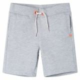 Pantaloni scurti pentru copii cu snur, gri, 140 GartenMobel Dekor, vidaXL