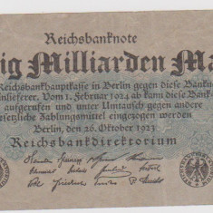 BANCNOTA 50 MILIARDE GERMANIA 26 OCTOMBRIE 1923 UNIFATA /UNC