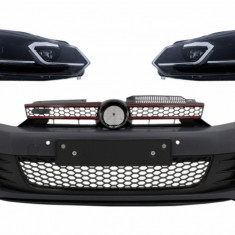Bara Fata cu Faruri LED Silver Semnalizare Secventiala VW Golf VI 6 (2008-2013) GTI G7.5 Design Performance AutoTuning
